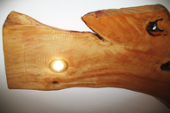 Lichtelement aus Naturholz